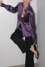 Load image into Gallery viewer, Balloon Sleeve Shirt - Iris silk