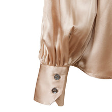 Load image into Gallery viewer, Balloon Sleeve Shirt - Beige Silk