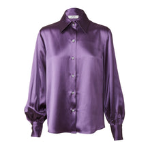 Load image into Gallery viewer, Balloon Sleeve Shirt - Iris silk