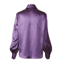 Load image into Gallery viewer, Balloon Sleeve Shirt - Iris silk