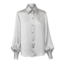Load image into Gallery viewer, Balloon Sleeve Shirt - Silver Silk