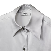 Load image into Gallery viewer, Balloon Sleeve Shirt - Silver Silk