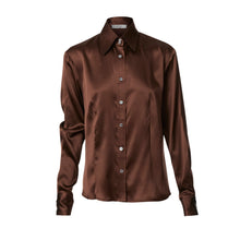 Load image into Gallery viewer, Fitted Shirt - Chocolate stretch