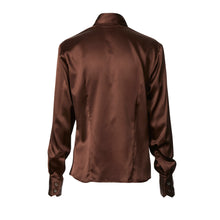 Load image into Gallery viewer, Fitted Shirt - Chocolate stretch