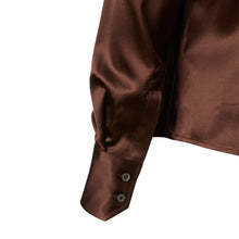 Load image into Gallery viewer, Fitted Shirt - Chocolate stretch