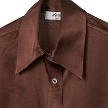 Load image into Gallery viewer, Fitted Shirt - Chocolate stretch