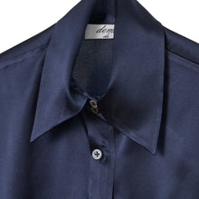 Load image into Gallery viewer, Fitted Shirt - Navy stretch