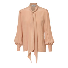 Load image into Gallery viewer, Pussy Bow Shirt - Almond