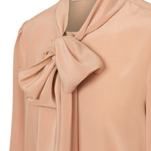 Load image into Gallery viewer, Pussy Bow Shirt - Almond