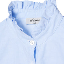 Load image into Gallery viewer, Ruffle Shirt - Oxford Blue