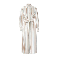 Load image into Gallery viewer, Shirt Dress - Almond Stripe