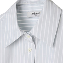 Load image into Gallery viewer, Slim shirt - Silver grey stripe
