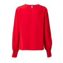 Load image into Gallery viewer, Collarless Blouse - Cherry Red