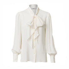 Load image into Gallery viewer, Pussy Bow Shirt - Ivory