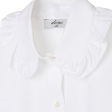 Load image into Gallery viewer, Round ruffle shirt Oxford white