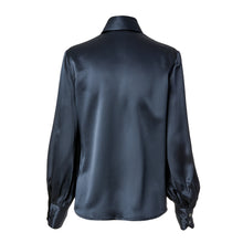 Load image into Gallery viewer, Balloon Sleeve Shirt - Midnight Silk