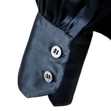Load image into Gallery viewer, Balloon Sleeve Shirt - Midnight Silk