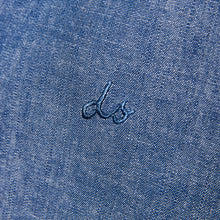 Load image into Gallery viewer, Ruffle Short Sleeve Shirt - Chambray