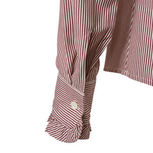 Load image into Gallery viewer, Ruffle Shirt - Burgundy stripe