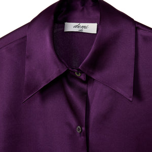 Balloon Sleeve Shirt - Grape