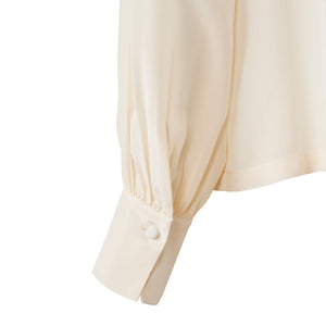 Collarless Blouse - Ivory