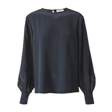 Load image into Gallery viewer, Collarless Blouse - Midnight
