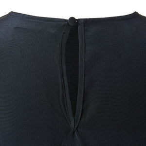 Collarless Blouse - Midnight