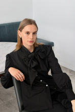 Load image into Gallery viewer, Pussy Bow Shirt - Black
