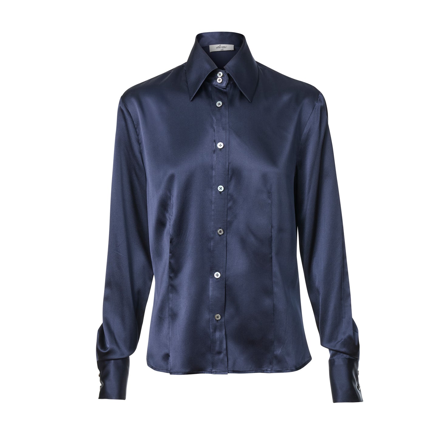 Fitted Shirt - Navy stretch