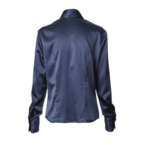 Fitted Shirt - Navy stretch