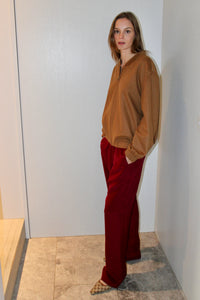 Pant -Claret Crepe