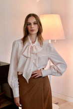 Load image into Gallery viewer, Pussy Bow Shirt - Red spot
