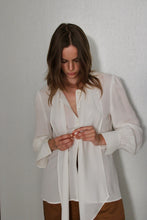 Load image into Gallery viewer, Pussy Bow Shirt - Ivory
