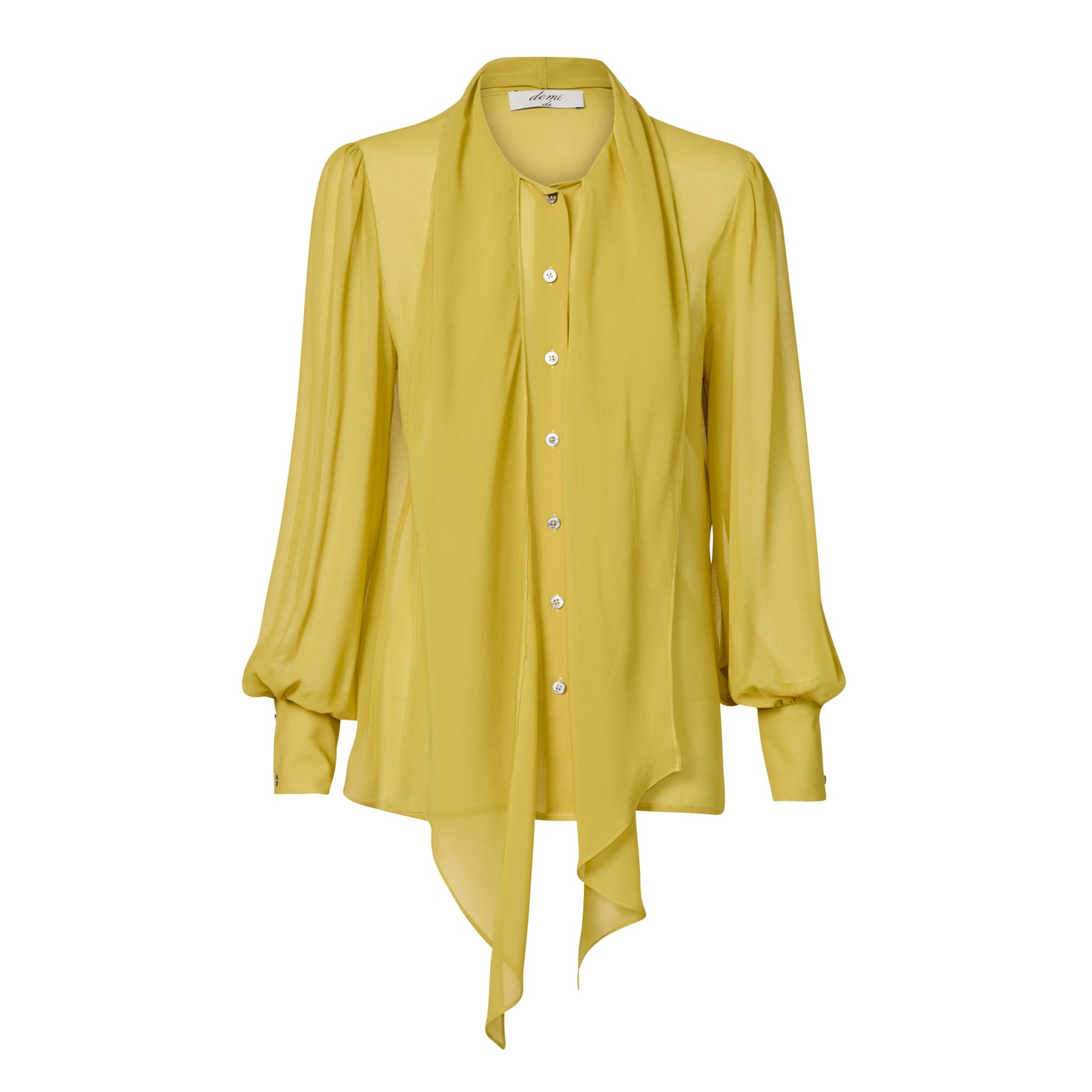 Pussy Bow Shirt - Wattle