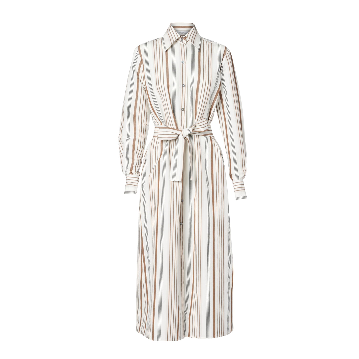 Shirt Dress - Almond Stripe