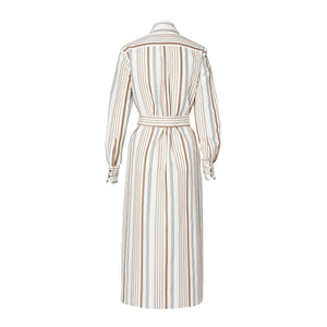 Shirt Dress - Almond Stripe