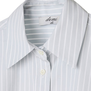 Slim shirt - Silver grey stripe