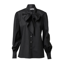 Load image into Gallery viewer, Pussy Bow Shirt - Black
