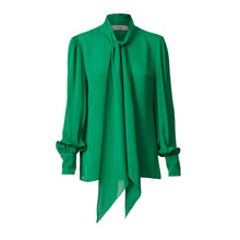 Load image into Gallery viewer, Pussy Bow Shirt - Emerald
