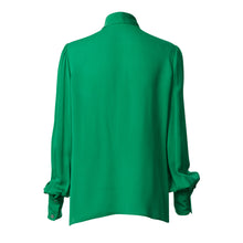 Load image into Gallery viewer, Pussy Bow Shirt - Emerald
