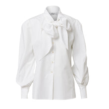 Load image into Gallery viewer, Pussy Bow Shirt - White
