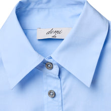 Load image into Gallery viewer, Slim shirt - Blue cotton
