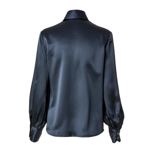 Balloon Sleeve Shirt - Midnight Silk