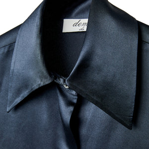 Balloon Sleeve Shirt - Midnight Silk