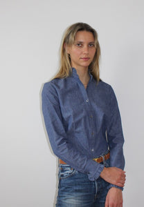 Ruffle Shirt - Chambray