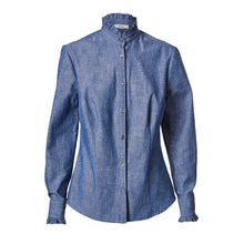 Load image into Gallery viewer, Ruffle Shirt - Chambray
